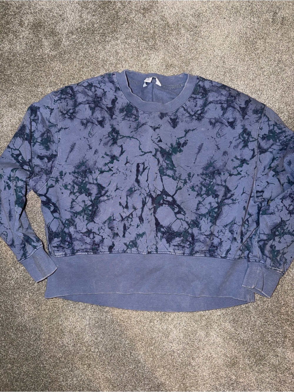 Tie-Dye Crewneck Sweater - Blue